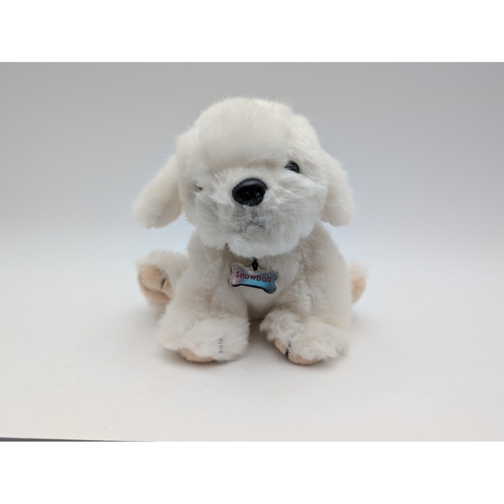 Snowball Dog Plush 6 Inch Collar Stuffed Animal Toy